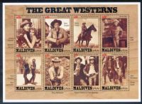 Maldives the Great Westerns Sheet Unmounted mint
