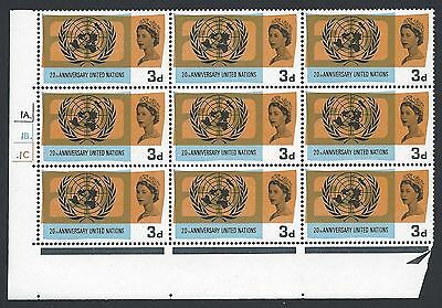 Sg 681b+d 1965 United Nations 3d (Ord) Dot Cylinder Listed Flaws UNMOUNTED MINT