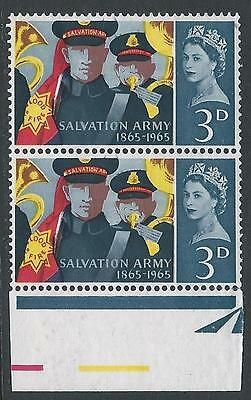 1965 Salvation Army 3d (Ord) - Listed Flaw - Retouch to V - MNH