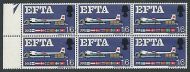 Sg 716h 1966 EFTA 1 6 (Ord) - Listed Flaw - Broken Ribbon UNMOUNTED MINT
