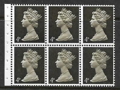 UB11 4d  Pre-decimal Machin Booklet Pane Perf l UNMOUNTED MINT