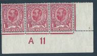 sg329(i) 1d variety white scratch to left of lions face UNMOUNTED MINT MNH