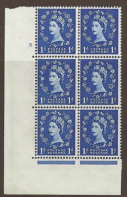 1d Multi Crowns on White cylinder 5 No Dot perf type A (E I) UNMOUNTED MINT