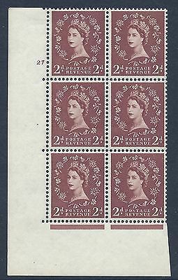 2d Multi Crowns on White cylinder 27 No Dot perf type A (E I) UNMOUNTED MINT