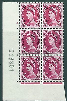 8d Multi Crowns white with Variety cyl 4 No Dot perf type A(E I) UNMOUNTED MINT