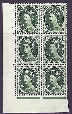 1958 - 1965 9d Multi Crowns on white cylinder 1 Dot perf type A (E I) MNH