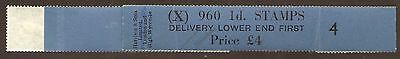 1d Edward Crown watermark Vertical Delivery Coil leader X 4 MNH