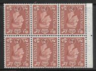 QB31a perf type Ie Middle - 2d Pale Red Brown Booklet pane UNMOUNTED MINT