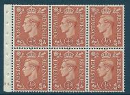 QB7 ½d Pale Orange booklet pane perf type Le cylinder E84 Dot UNMOUNTED MNT MNH