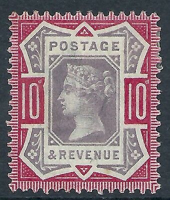 Sg210c spec K39(1) 10d Purple  Carmine damage to frame MOUNTED MINT