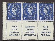 SB29c Wilding Edward Crown Wmk booklet pane with variety UNMOUNTED MINT MNH