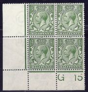 N14(8) ½d Yellow Green Control G 15 perf type 2A UNMOUNTED MINT MNH