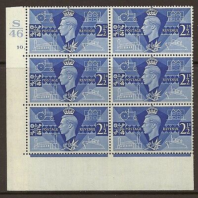 Sg 491 1946 Victory Cylinder S46 10 Dot perf type 5(E I) UNMOUNTED MINT MNH