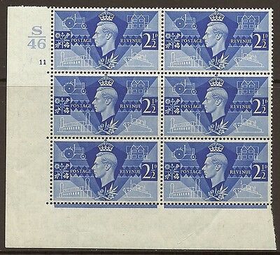 Sg 491 1946 Victory Cylinder S46 11 No Dot perf type 5(E I) UNMOUNTED MINT MNH