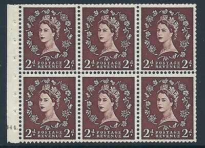 SB77 Wilding booklet pane Edward cylinder H1 Dot MOUNTED MNT