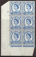 4d Wilding Violet 9.5mm Phosphor cyl 18 Dot perf A(E I) UNMOUNTED MINT