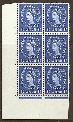1d Multi Crowns on White cylinder 4 No Dot perf type A(E I) UNMOUNTED MINT MNH