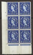 1d Violet 8mm Phosphor cylinder 5 Dot perf type A(E/I) UNMOUNTED MINT/MNH