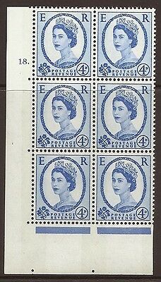 4d Violet 8mm Phosphor 2B cylinder 18 Dot perf type A(E I) UNMOUNTED MINT MNH