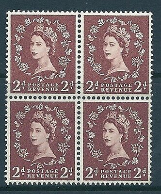 S38f 2d Wilding Edward with listed variety - tadpole flaw UNMOUNTED MINT
