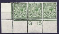 N14(8) ½d Yellow Green Control G 15 perf MOUNTED MINT
