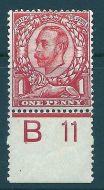 sg342 N11(2) 1d Bright Scarlet perf B11 perf UNMOUNTED MINT MNH