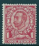 Sg 345a 1d Scarlet Downey Head No X on Crown UNMOUNTED MINT MNH