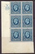 1934 1d Photogravure cyl blk Y36 3 No Dot perf 5(E I) block of 6 UNMOUNTED MINT