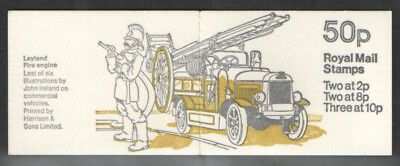 FB9a Aug 1979 Leyland Fire Engine 8p Folded Booklet - good perfs