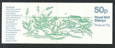 FB33a Nov 1985 Common Frog (pond life) Star 50p Folded Booklet - good perfs