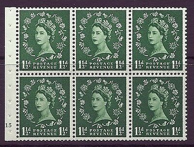 SB65 Wilding booklet pane Wmk Crowns cylinder G15 No Dot UNMOUNTED MNT/MNH