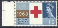1963 1 6 sg644pa Narrow Band Left Red Cross Phosphor UNMOUNTED MINT MNH