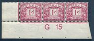 D2 1d Royal Cypher Postage due Control G15 imperf UNMOUNTED MINT
