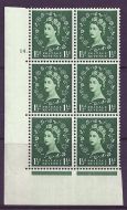 S26g 1½d Wilding Edward Crown unlisted Re-touch cyl 14 Dot UNMOUNTED MINT