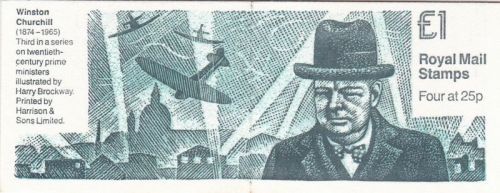 FH34 1994 20th Century Prme Ministers Series #3 - £1 Folded Booklet - Cyl B6