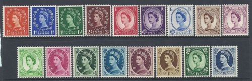 1952-54 Sg 515 - 531 Tudor Watermark Full set of 17 values UNMOUNTED MINT