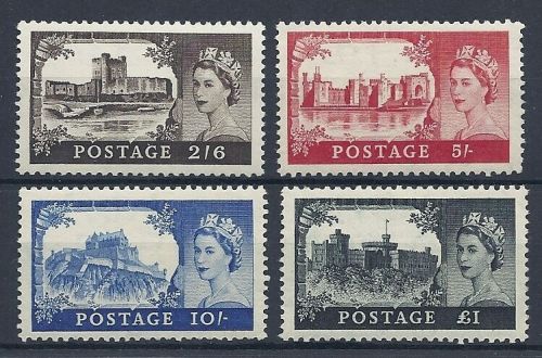 1955 Sg 536 - 539 Waterlow Castles all 4 values UNMOUNTED MINT