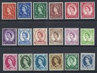 1958-65 Sg 570-586 Multi-Crowns on White Wilding Set of 18 values UNMOUNTED MINT