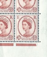 S94Ba 4½d Wilding Crowns on White with Phantom Frame UNMOUNTED MINT