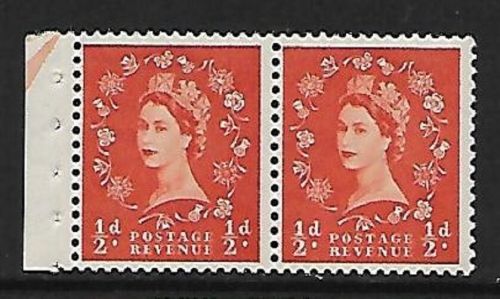 SB3 ½d Tudor Wilding booklet pane perf type E with margin arrow UNMOUNTED MNT