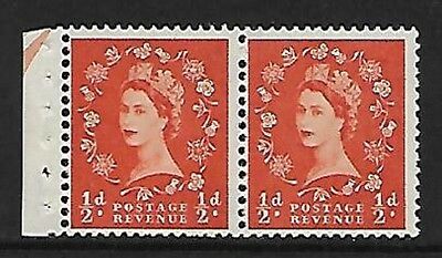 SB3 ½d x 2 Wilding booklet pane perf type E(½v) arrow top UNMOUNTED MNT