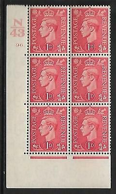 1d Pale scarlet N43 96 Dot perf 5(E/I) UNMOUNTED MINT