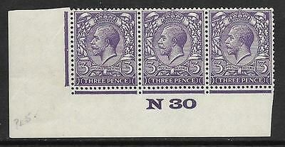 Spec N38(4) 3d Deep Violet Block Cypher Control N30 lightly MOUNTED MINT