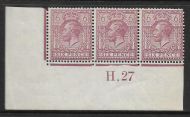 6d Purple Ord Block Cypher Control H Dot 27 imperf UNMOUNTED MINT