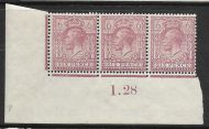 6d Purple Ord Block Cypher Control I Dot 28 imperf UNMOUNTED MINT