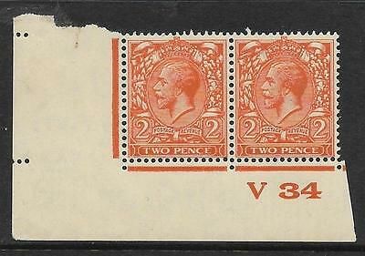 N36(4) 2d Deep Yellow Orange Block Cypher Control V34 imperfMOUNTED MINT margin