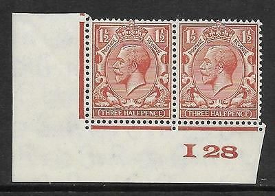 1½d Brown Block Cypher Control I28 imperf UNMOUNTED MINT