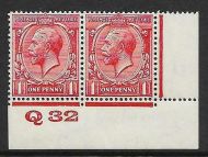 1d Scarlet Block Cypher Control Q32 UNMOUNTED MINT MNH