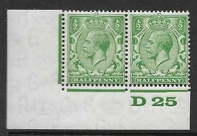 ½d Green Block Cypher Control D25 imperf UNMOUNTED MINT/MNH