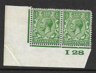 ½d Green Block Cypher Control I28 imperf UNMOUNTED MINT
